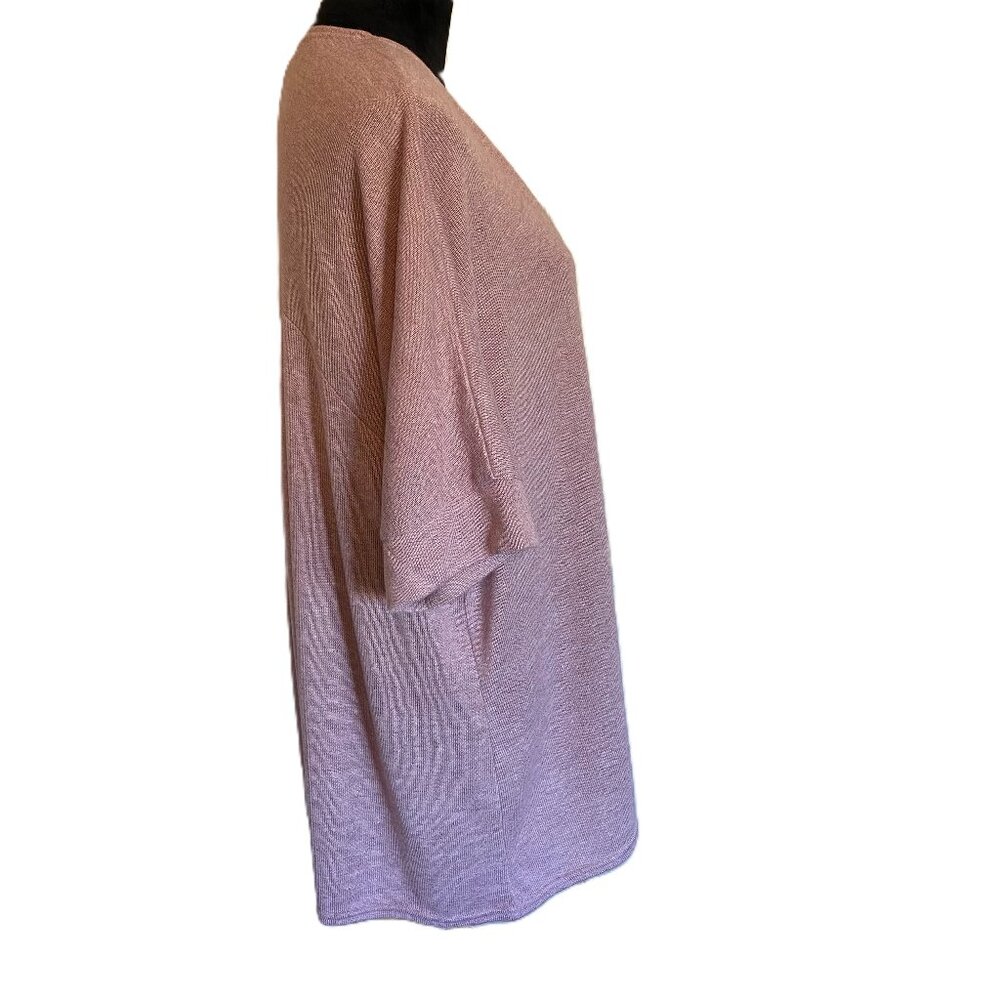 Torrid SZ 2-18/20 Mauve Purple Open-Front Dolman Sleeve Cardigan - Picture 7 of 14